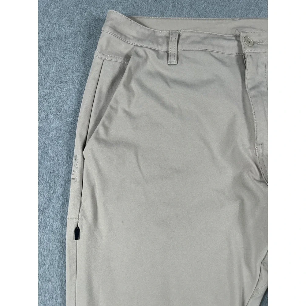 BYLT Premium Basics Everyday Pant 2.0 Slim Fit Khaki Mens 36 (34) Stretch Chino